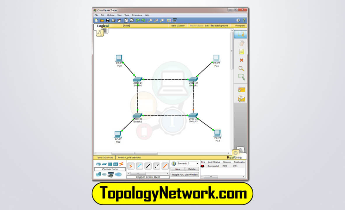 test ring topology in cisco packet tracer step 3