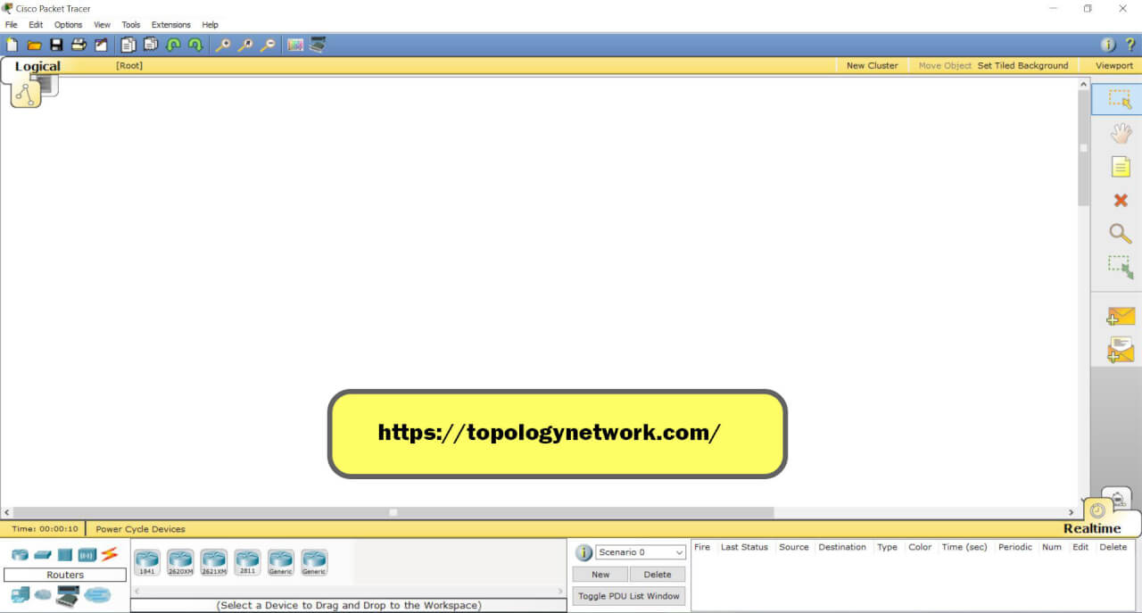 cisco packet tracer user interface